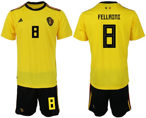 Belgium #8 Fellaini Away Soccer Country Jersey