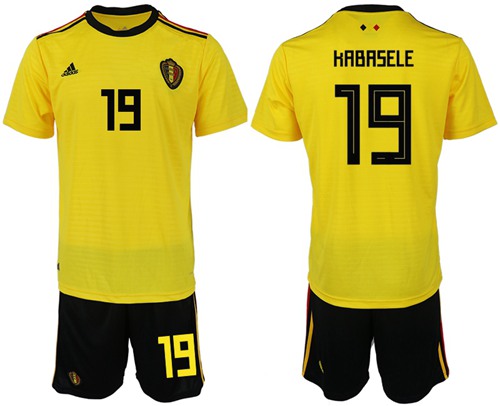 Belgium #19 Kabasele Away Soccer Country Jersey