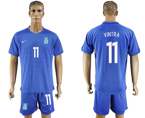 Greece #11 Vintra Away Soccer Country Jersey