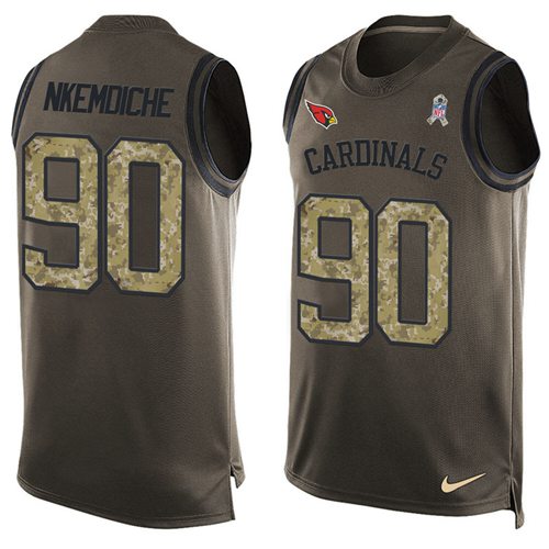 Nike Cardinals #90 Robert Nkemdiche Green Men's Stitched NFL Limited Salute To Service Tank Top Jersey