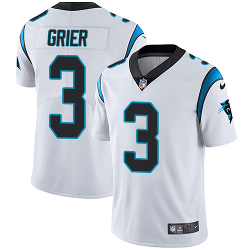 Nike Panthers #3 Will Grier White Men's Stitched NFL Vapor Untouchable Limited Jersey