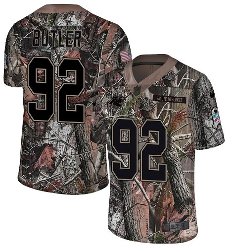 Nike Panthers #92 Vernon Butler Camo Men's Stitched NFL Limited Rush Realtree Jersey